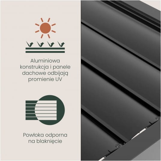 Pergola LUXE 4x4m biała z LED - 6