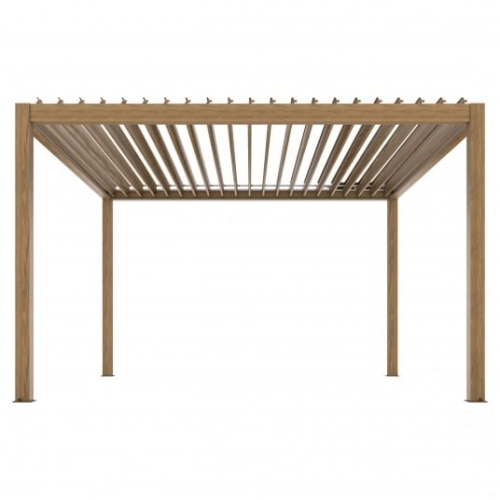 Pergola elektryczna LUXE 3x4m drewno z LED - 2