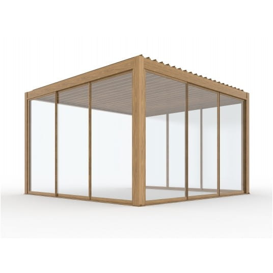 Pergola elektryczna LUXE 3x4m drewno z LED - 7