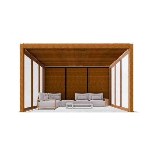 Pergola elektryczna LUXE 3x4m drewno z LED - 10