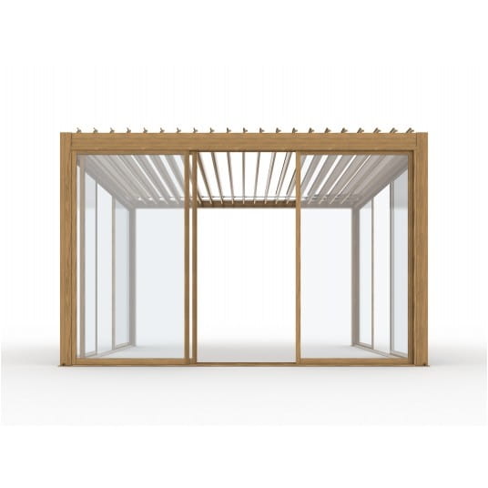 Pergola elektryczna LUXE 4x4m drewno z LED - 6