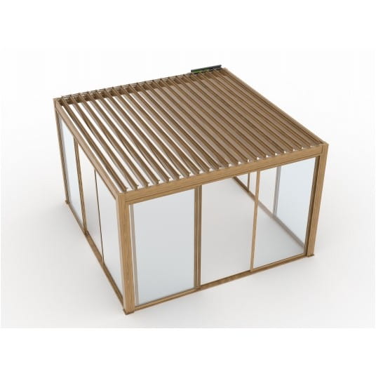 Pergola elektryczna LUXE 4x4m drewno z LED - 7
