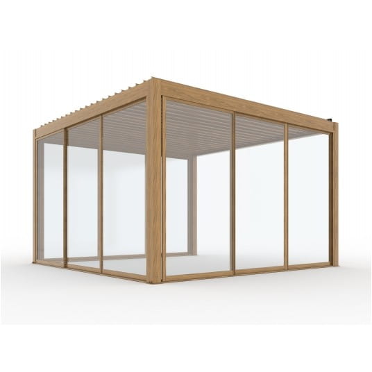 Pergola elektryczna LUXE 4x4m drewno z LED - 9