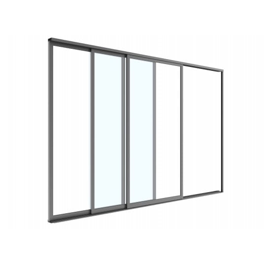 Drzwi przesuwne S8 LUXE 270x218cm do 3m antracyt - 1
