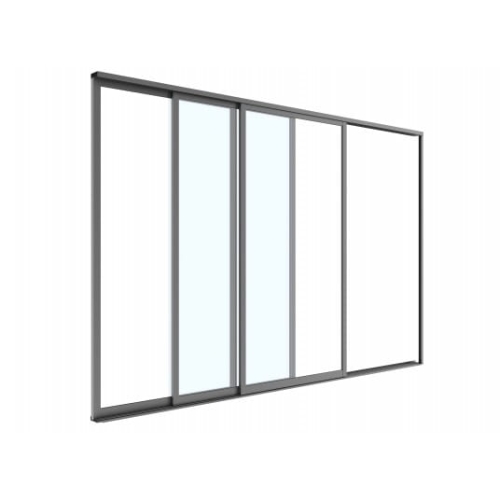Drzwi przesuwne S8 LUXE 370x218cm do 4m antracyt - 1