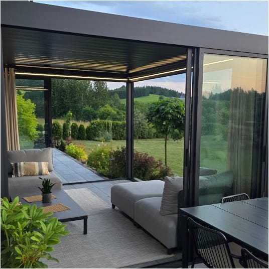 Drzwi przesuwne S8 LUXE 370x218cm do 4m antracyt - 7