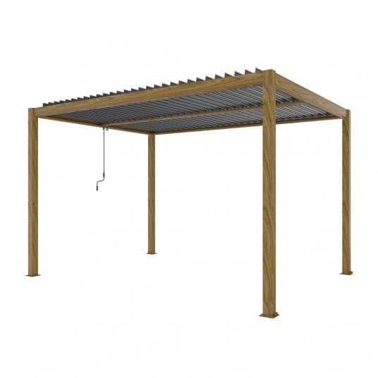 Pergola LUXE 3x4x2.5m drewno v2 z LED - 3