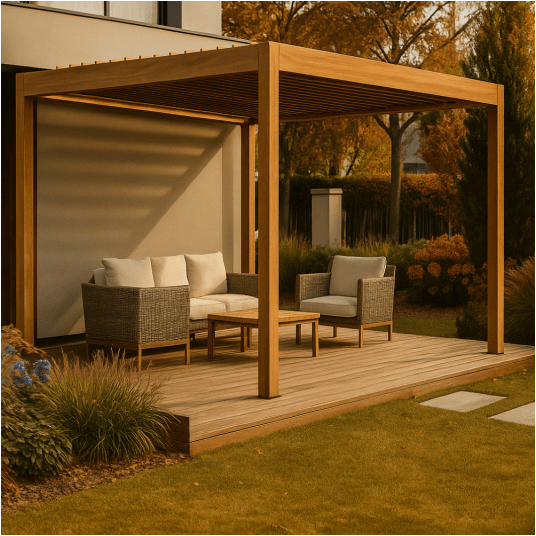 Pergola LUXE 3x4x2.5m drewno v2 z LED - 4