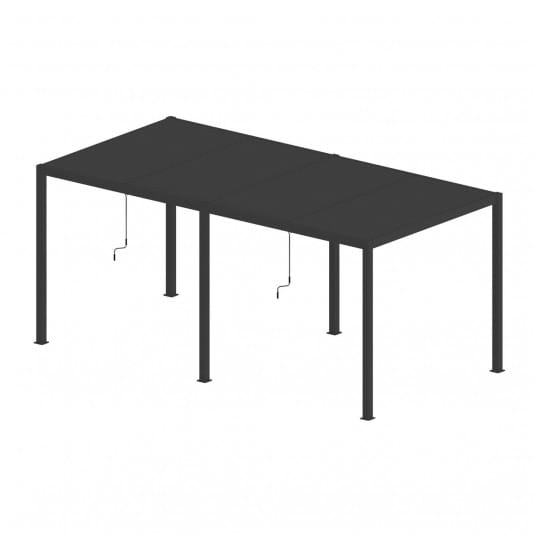 Pergola LUXE 5.8x3x2.5m antracyt z LED - 3