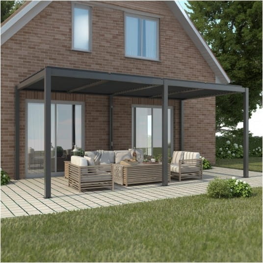 Pergola LUXE 5.8x3x2.5m antracyt z LED - 5
