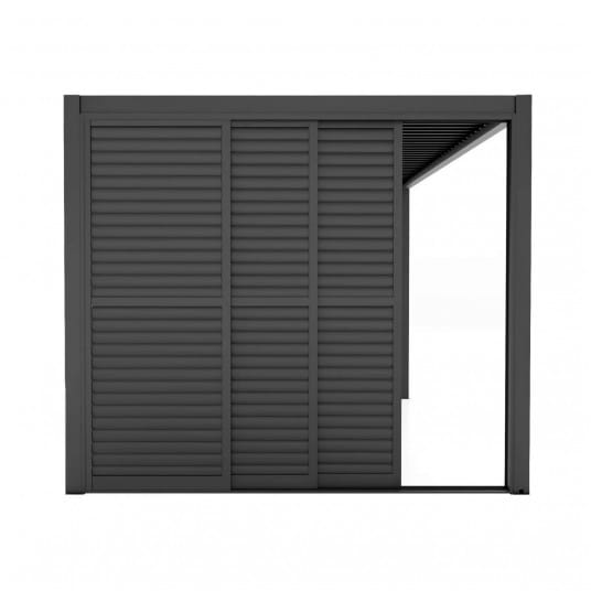 Drzwi przesuwne żaluzjowe R LUXE 270x238 antracyt - 1