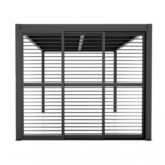 Drzwi przesuwne żaluzjowe R LUXE 270x238 antracyt - 3