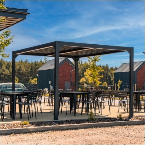 Pergola LUXE 3x4m antracyt z LED - 2