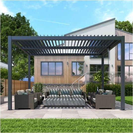 Pergola LUXE 3x4m antracyt z LED - 3
